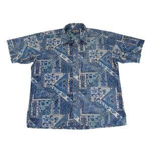 Ono‎ Shirt Liberty House Paisley Short Sleeve Button-down Shirt Men's XL Cotton